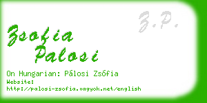 zsofia palosi business card