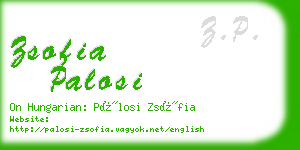 zsofia palosi business card